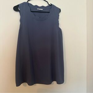 Blue Sleeveless Blouse